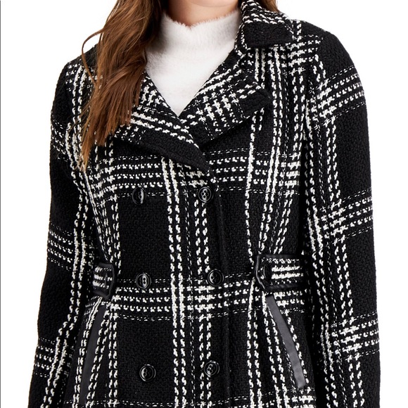 BCX_  Double Breasted Chunky Plaid coat XS - Picture 2 of 5